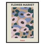 Bild Paris Flower Market Buche Massiv / Acrylglas - Schwarz - 42 x 52 cm