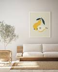 Quadro The Pear Faggio massello / Vetro acrilico - Bianco - 52 x 62 cm