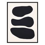 Bild Black Round Shapes Buche Massiv / Acrylglas - Schwarz - 63 x 83 cm