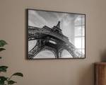 Tableau déco Eiffel Tower Against Sun Hêtre massif / Plexiglas - Noir - 63 x 83 cm