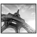 Tableau déco Eiffel Tower Against Sun Hêtre massif / Plexiglas - Noir - 52 x 62 cm