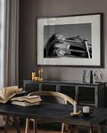 Bild Classic Car B&W Buche Massiv / Acrylglas - Schwarz - 73 x 93 cm