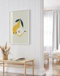 Quadro The Pear Faggio massello / Vetro acrilico - Bianco - 73 x 93 cm