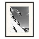 Quadro Ski Time Faggio massello / Vetro acrilico - Nero - 32 x 42 cm