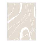 Quadro Neutral Abstract Faggio massello / Vetro acrilico - Bianco - 63 x 83 cm