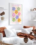 Bild Flower Power Buche Massiv / Acrylglas - Weiß - 63 x 83 cm