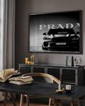 Bild Prada Milano Buche Massiv / Acrylglas - Schwarz - 73 x 93 cm