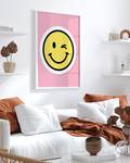 Tableau déco Winking Face Hêtre massif / Plexiglas - Blanc - 63 x 83 cm