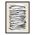 Bild Abstract Lines Buche Massiv / Acrylglas - Schwarz - 32 x 42 cm