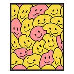 Afbeelding Funny Crazy Smiles massief beukenhout/acrylglas - zwart - 42 x 52 cm