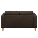 Ecksofa MAISON 1-Sitzer mit Longchair Webstoff Inas: Braun - Longchair davorstehend links