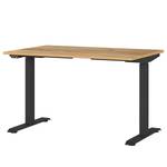 In hoogte verstelbaar bureau Jet Eikenhouten look/zwart - Breedte: 120 cm