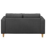 Ecksofa MAISON 1-Sitzer mit Longchair Webstoff Inas: Dunkelgrau - Longchair davorstehend rechts