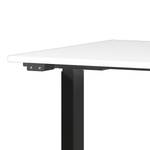 Bureau réglable en hauteur Jet Blanc / Noir - Largeur : 120 cm