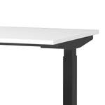 Bureau réglable en hauteur Jet Blanc / Noir - Largeur : 160 cm