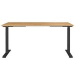 Bureau réglable en hauteur Jet Imitation chêne / Noir - Largeur : 160 cm