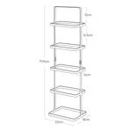 Schuhregal Tower Rack Stahl - Schwarz - 22 x 78 cm