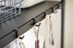 Étagère de cuisine Tower Rack Partiellement en frêne massif / Acier - Noir - Hauteur : 90 cm