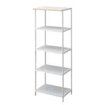 Keukenrek Tower Rack deels massief essenhout/staal - Wit - Hoogte: 170 cm