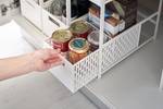 Küchenschrankregal Tower Basket Kunststoff - Weiß