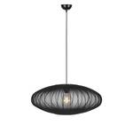 Hanglamp Florence ijzer/nylon - 1 lichtbron - Zwart - 75 x 31 cm