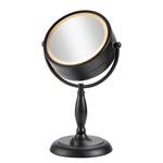Lampada da tavolo Face con specchio Ferro / specchio - Nero - 1 punto luce
