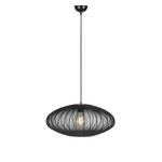 Hanglamp Florence ijzer/nylon - 1 lichtbron - Zwart - 60 x 26 cm