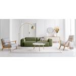 3-Sitzer Sofa HUDSON Bouclé Stoff Bony: Moosgrün