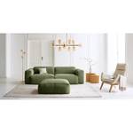 3-Sitzer Sofa HUDSON Bouclé Stoff Bony: Moosgrün