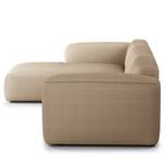 Ecksofa HUDSON 3-Sitzer mit Longchair Cordstoff Snor: Taupe - Breite: 317 cm - Longchair davorstehend links