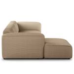 Hoekbank HUDSON 3-zits met chaise longue Corduroy Snor: Taupe - Breedte: 317 cm - Longchair vooraanzicht links