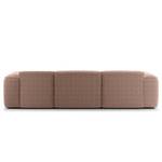 Ecksofa HUDSON 3-Sitzer mit Longchair Bouclé Stoff Bony: Mauve - Breite: 284 cm - Longchair davorstehend rechts