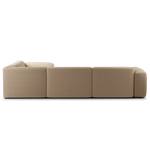 Ecksofa HUDSON mit Rundecke Cordstoff Snor: Taupe - Ecke davorstehend rechts