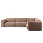 Ecksofa HUDSON mit Rundecke Bouclé Stoff Bony: Mauve - Ecke davorstehend rechts