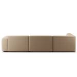 Ecksofa HUDSON 3-Sitzer mit Recamiere Cordstoff Snor: Taupe - Longchair davorstehend links