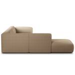 Ecksofa HUDSON 3-Sitzer mit Recamiere Cordstoff Snor: Taupe - Longchair davorstehend links