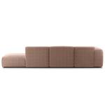 Ecksofa HUDSON mit Chaiselongue Bouclé Stoff Bony: Mauve - Longchair davorstehend links