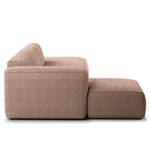 Ecksofa HUDSON mit Chaiselongue Bouclé Stoff Bony: Mauve - Longchair davorstehend links