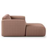 Divano con chaise longue XL HUDSON Tessuto Bouclé Bony: mauve - Longchair preimpostata a sinistra