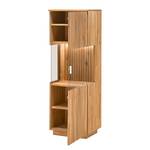 Highboard Lazori - 52 cm massief eikenhout - Bianco eikenhout - Scharnieren rechts