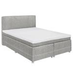 Letto boxspring Kapae Tessuto Luara: grigio - 140 x 200cm