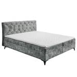 Lit boxspring Peligut Microfibre Salvo: Gris - 2 tiroirs de lit