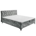 Lit boxspring Peligut Microfibre Salvo: Gris - 2 tiroirs de lit