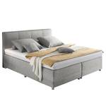 Boxspringbett Kapae Flachgewebe Luara: Grau - 160 x 200cm