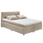 Lit boxspring Kapae Tissu Luara: Sable - 180 x 200cm