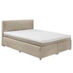 Lit boxspring Kapae Tissu Luara: Sable - 180 x 200cm