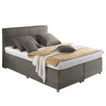 Boxspringbett Kapae Flachgewebe Luara: Anthrazit - 140 x 200cm