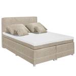 Letto boxspring Kapae Tessuto Luara: sabbia - 140 x 200cm