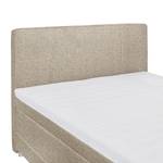 Letto boxspring Kapae Tessuto Luara: sabbia - 140 x 200cm