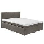 Letto boxspring Kapae Tessuto Luara: antracite - 180 x 200cm